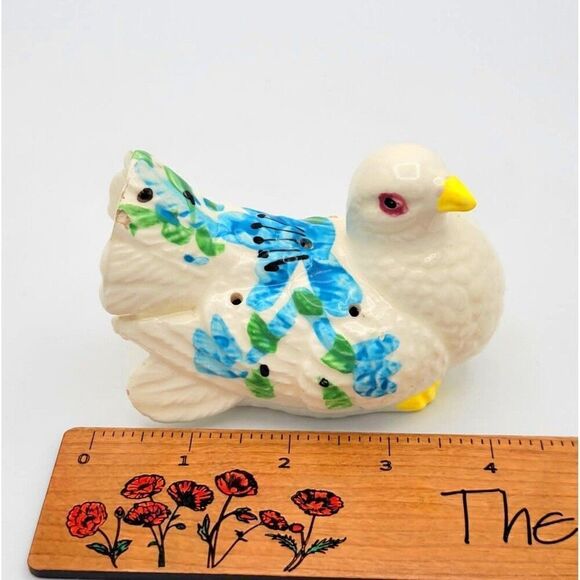 Vintage Sweet Ceramic Floral Dove Bird Potpourri Holder Figurine - Picture 8 of 12